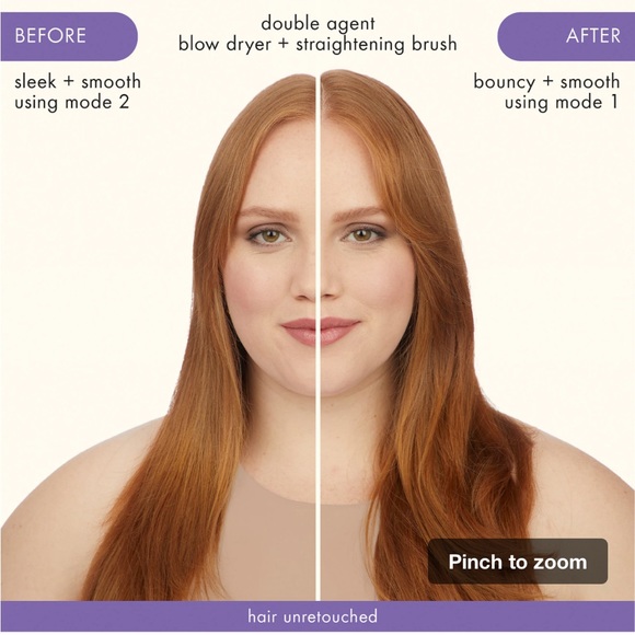 Amika Double Agent 2-in-1 Straightening Blow Dryer Brush - Picture 5 of 7